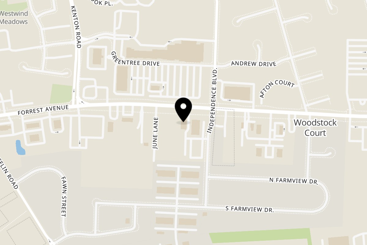 Map showing the location of La Hacienda Milford Restaurant West Dover on 1294 Forrest Ave in Dover